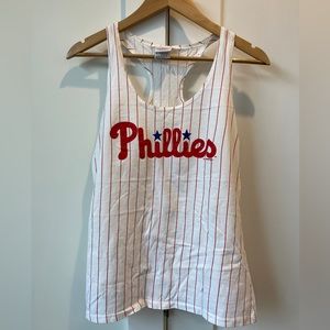 Philadelphia Phillies baseball razorback tank top with stripes and crystals